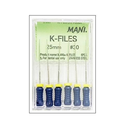 Mani K Files 25mm #6 Dental